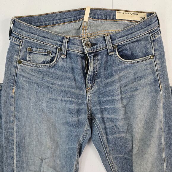 Rag and Bone the dre slim straight‎ jeans size 26 womens denim 6054 - Picture 2 of 14
